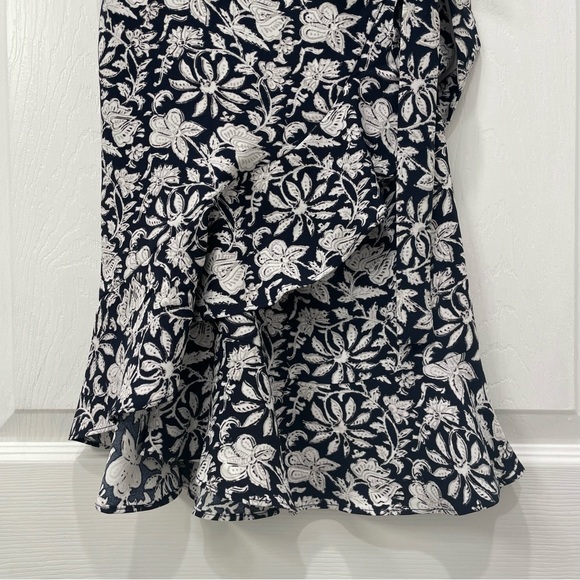 Ann Taylor LOFT Floral Wrap Dress with Ruffle V Neck - Picture 5 of 14